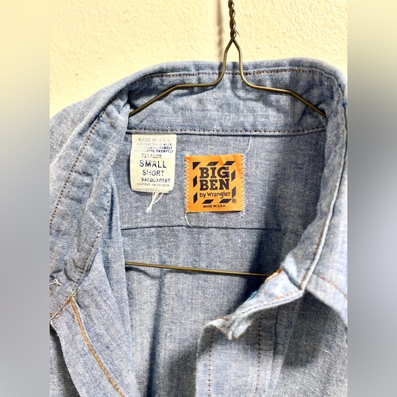 Vintage Wrangler Big Ben Chambray Shirt - Picture 3 of 3